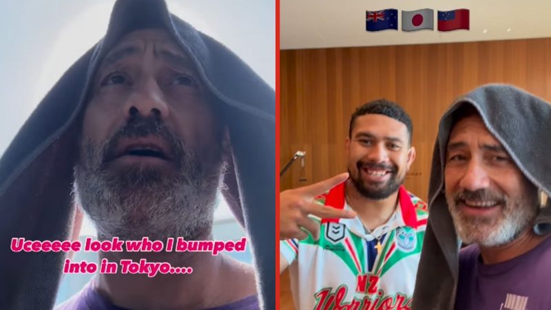 Taika Waititi and Ardie Savea bumping into each other in a Japanese gym is peak NZ