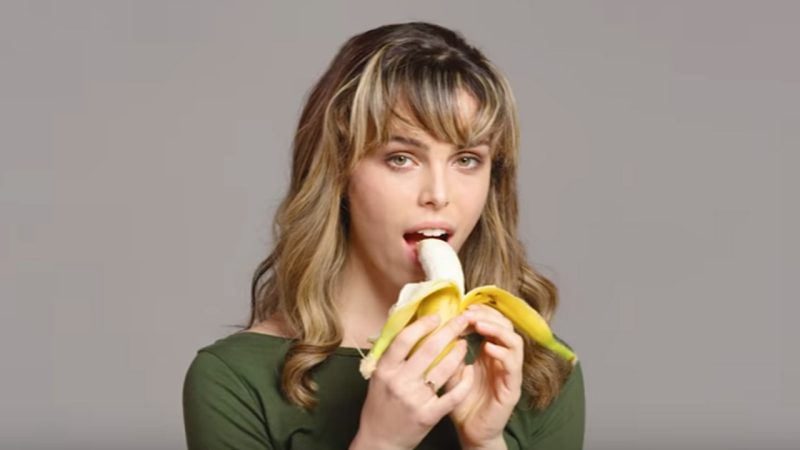Here's 100 people seductively eating a banana, just because