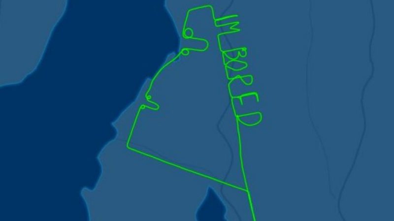 Pilot on test flight spells 'I'm bored' and draws two massive cock and balls over Australia