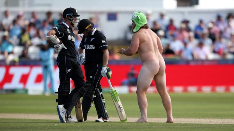 WATCH: Streaker steals the spotlight during ENG vs NZ Cricket World Cup match