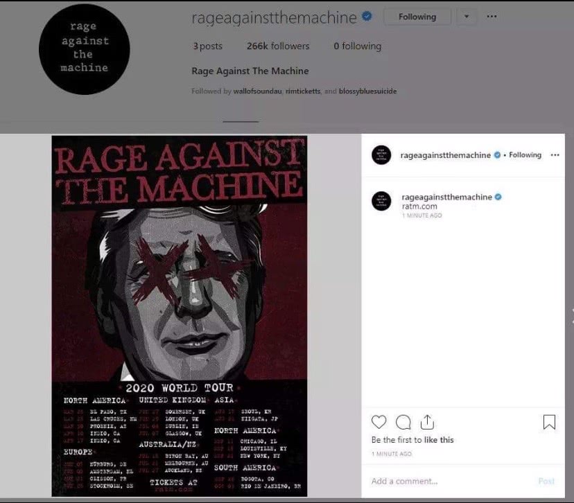A leaked tour poster reveals Rage Against The Machine might be touring NZ in 2020