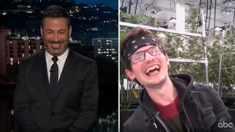 Jimmy Kimmel interviews a stoner after his first visit to a legal weed dispensary