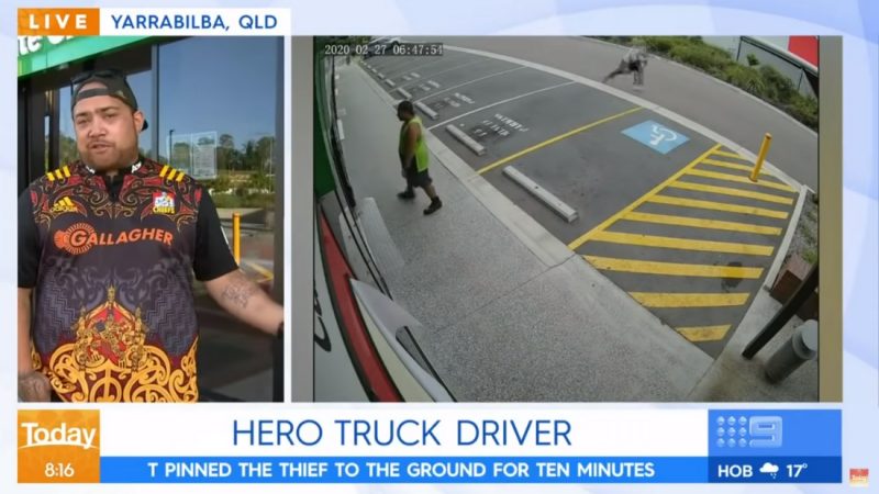 Kiwi GC truck driver has gone viral after stopping a robber
