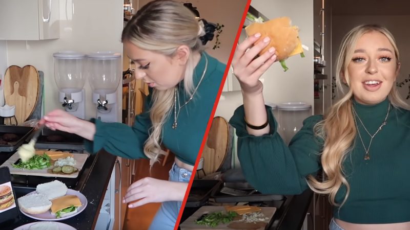 Girl shares how to make your own Maccas Big Mac & fries at home