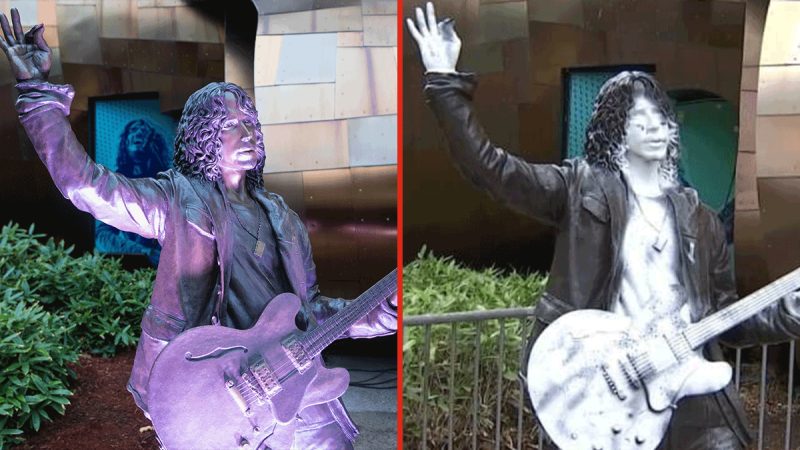 Chris Cornell statue in Seattle has been vandalised