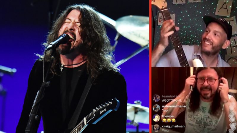 WATCH: A "f***ing nobody" managed to get Dave Grohl to join him on Instagram live
