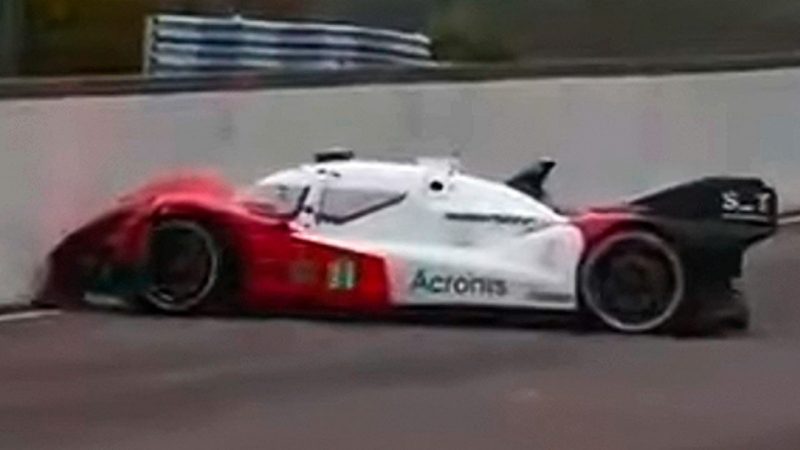 WATCH: Self-Driving race car crashes off the line in it's first ever live showcase