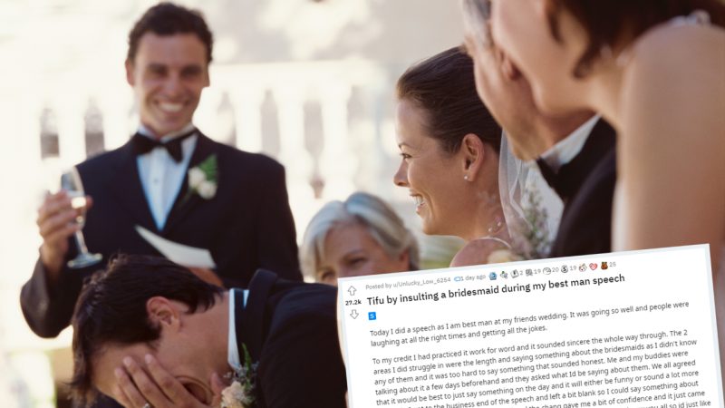 Best man asked to leave wedding by bride after risky joke in speech fell flat