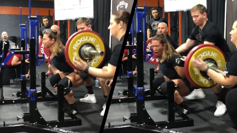 WATCH: Horrific moment powerlifter snaps her arm lifting 167Kg