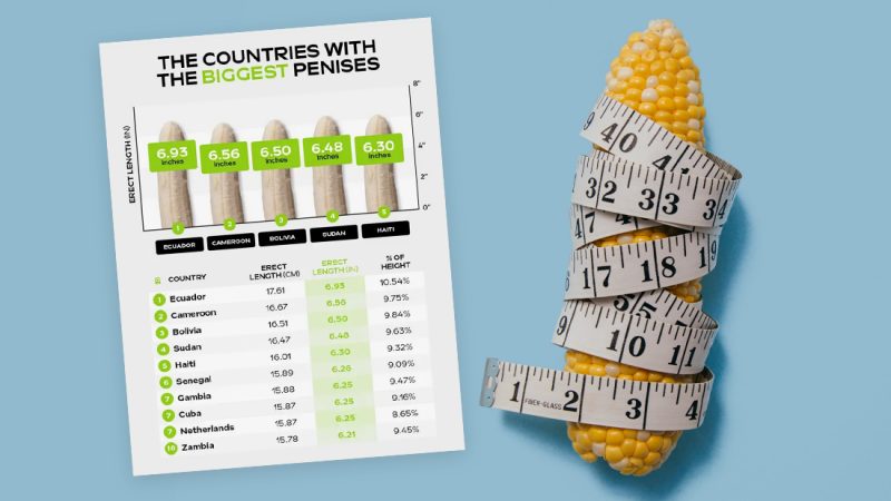 Country with the biggest average penis size in the world revealed