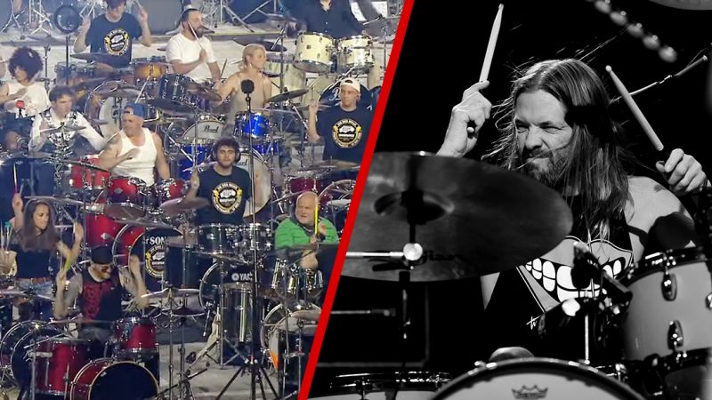 1,000 rockers pay tribute to Taylor Hawkins by performing 'My Hero' live in unison