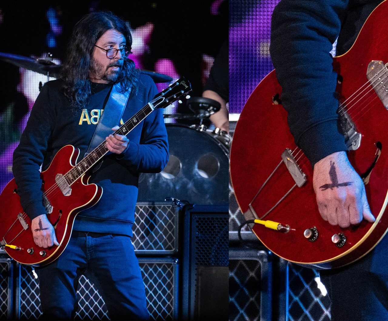 Dave Grohl reveals Taylor Hawkins tribute 'tattoo' at Glastonbury