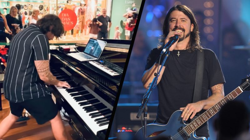 This bloke crushed Foo Fighter's 'Everlong' on a shopping mall piano 