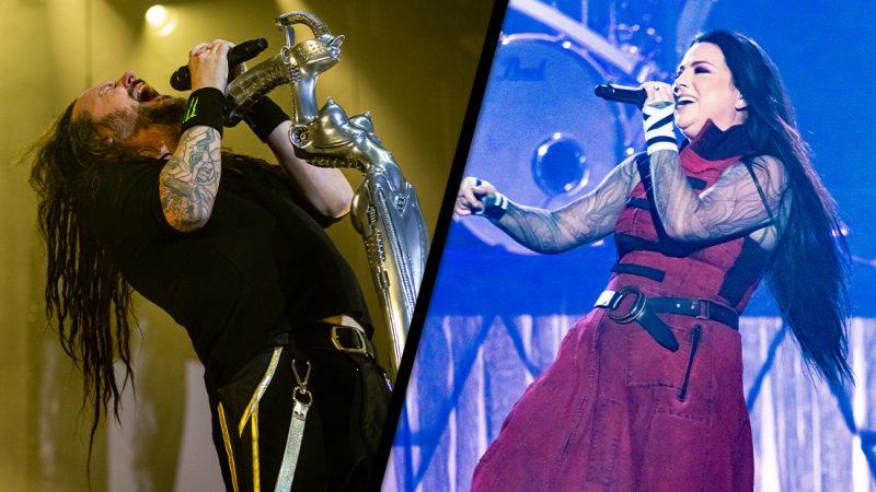 WATCH: Evanescence's Amy Lee joins Korn onstage to perform 'Freak on a Leash'