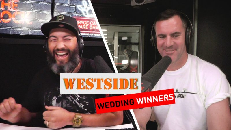 Jay and Dunc gift away our Westside Wedding