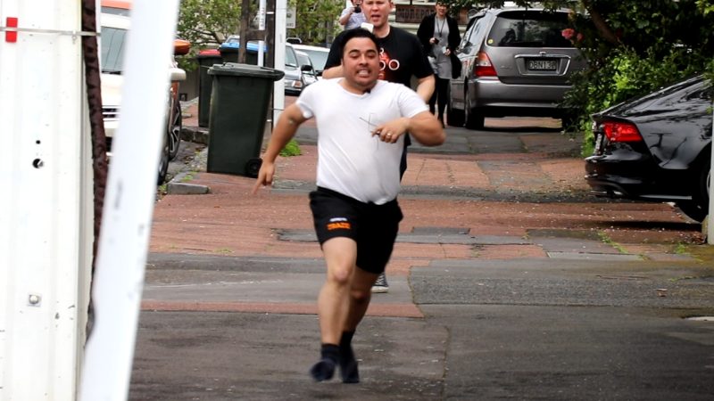 WATCH: Can Jim run 100 metres in less than 17 seconds for $100?