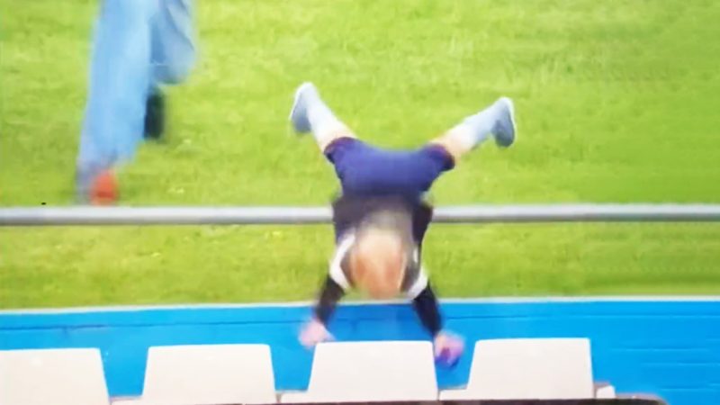 WATCH: Kid at T20 Cricket World Cup match goes flying over the railing