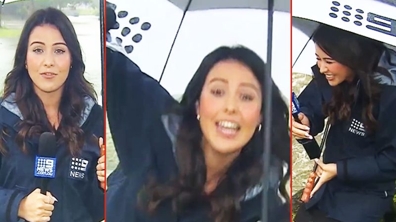 'Noooo!': Aussie news reporter stacks it on live TV, almost slips into floodwater