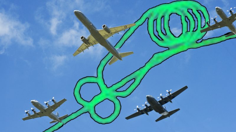 ‘Classy’: Royal NZ Air Force ‘unintentionally’ draw a penis in the sky
