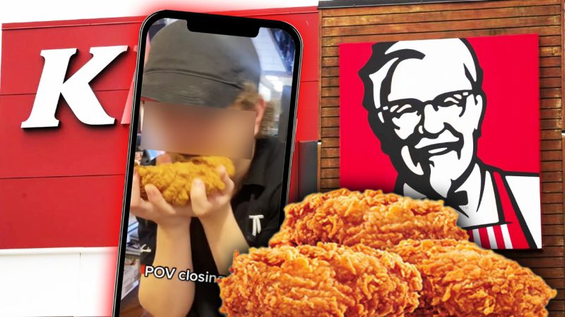 Aussie KFC employees posted a TikTok of them licking chicken and people aren't happy