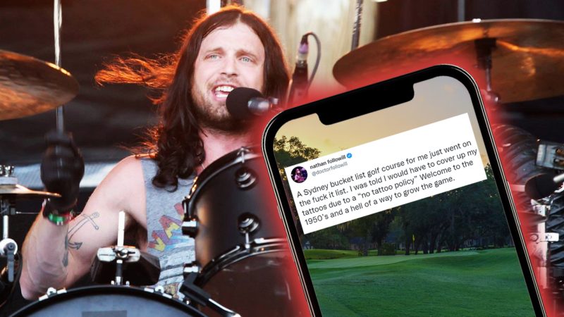 Kings of Leon drummer calls out Aussie golf course after they refused him and his tattoos