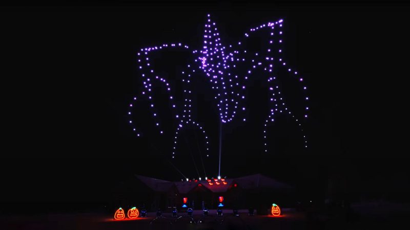 WATCH: Unreal 400ft-tall Halloween Light show set to Metallica’s ‘Master of Puppets’