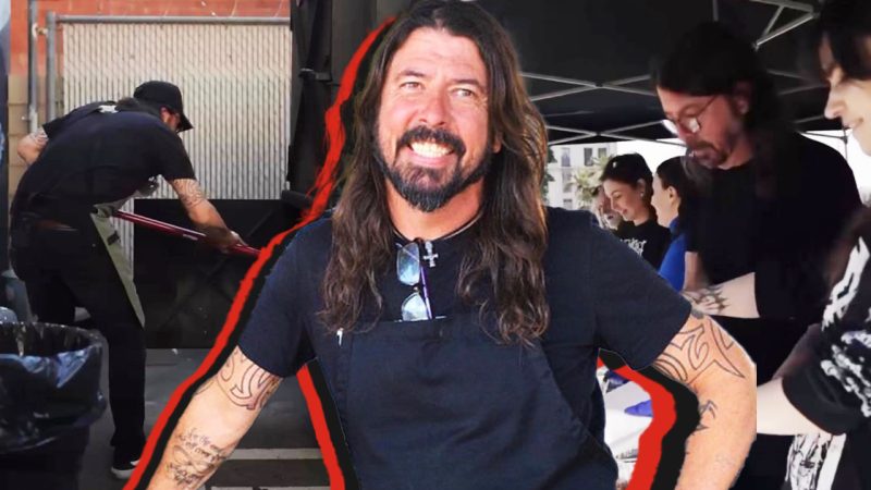 ‘Hero’: Dave Grohl does 18-hour shift barbequing for the homeless, again
