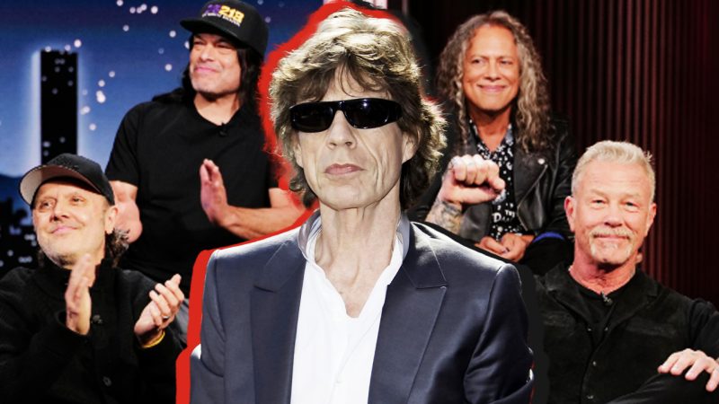 Metallica were banned from making eye contact with Mick Jagger when backstage with the Stones