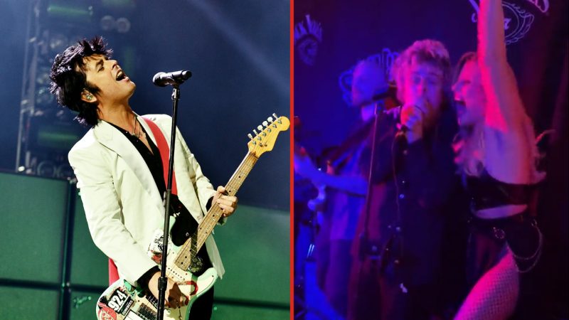 Green Day’s Billie Joe Armstrong jumps onstage to sing ‘Basket Case’ with covers band