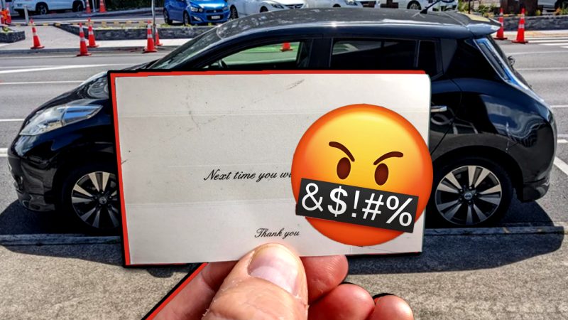 Tauranga man left bamboozled after being threatened by mystery note on his car windscreen