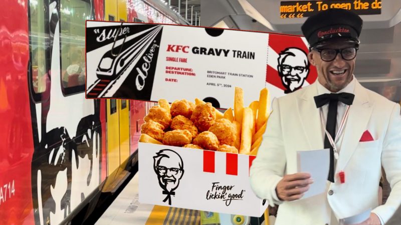 What's it like to catch KFC’s Gravy Train to Eden Park? Public transport never tasted so good