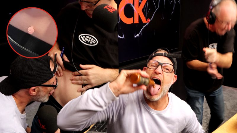 Mulls licks Rog's disgusting skin tag & then douses his mouth in some of the hottest hot sauce